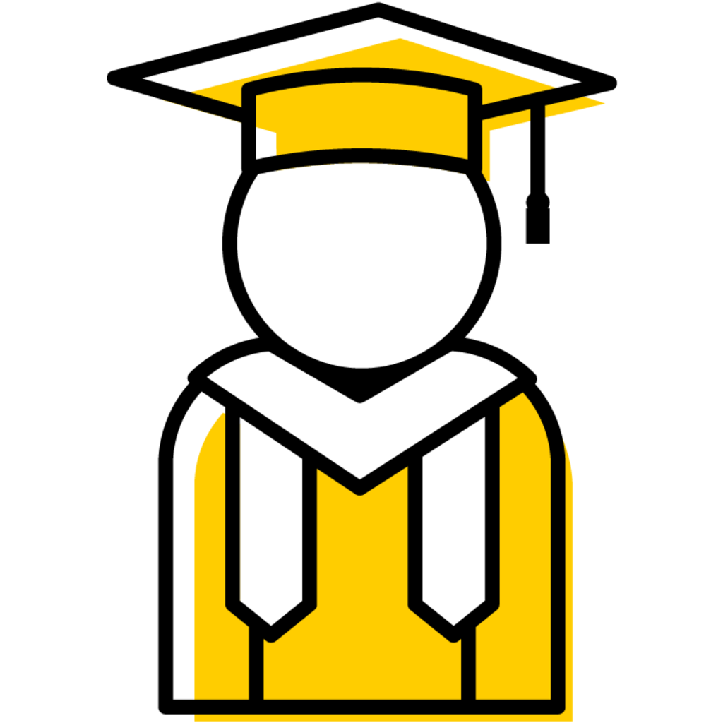 yellow symbol of graduate