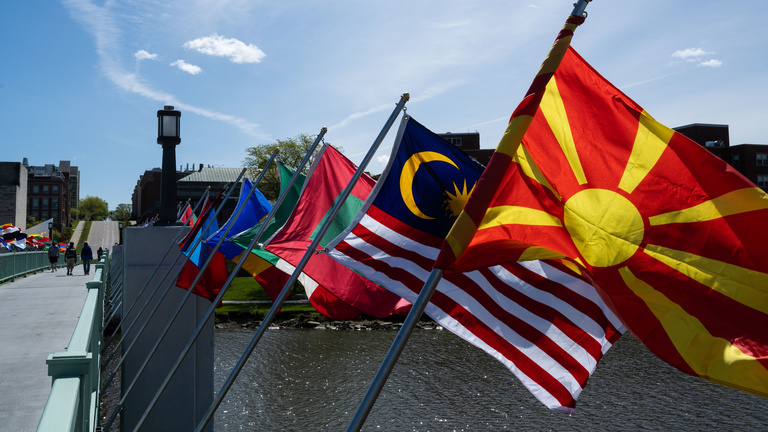 IMU Footbridge Flags